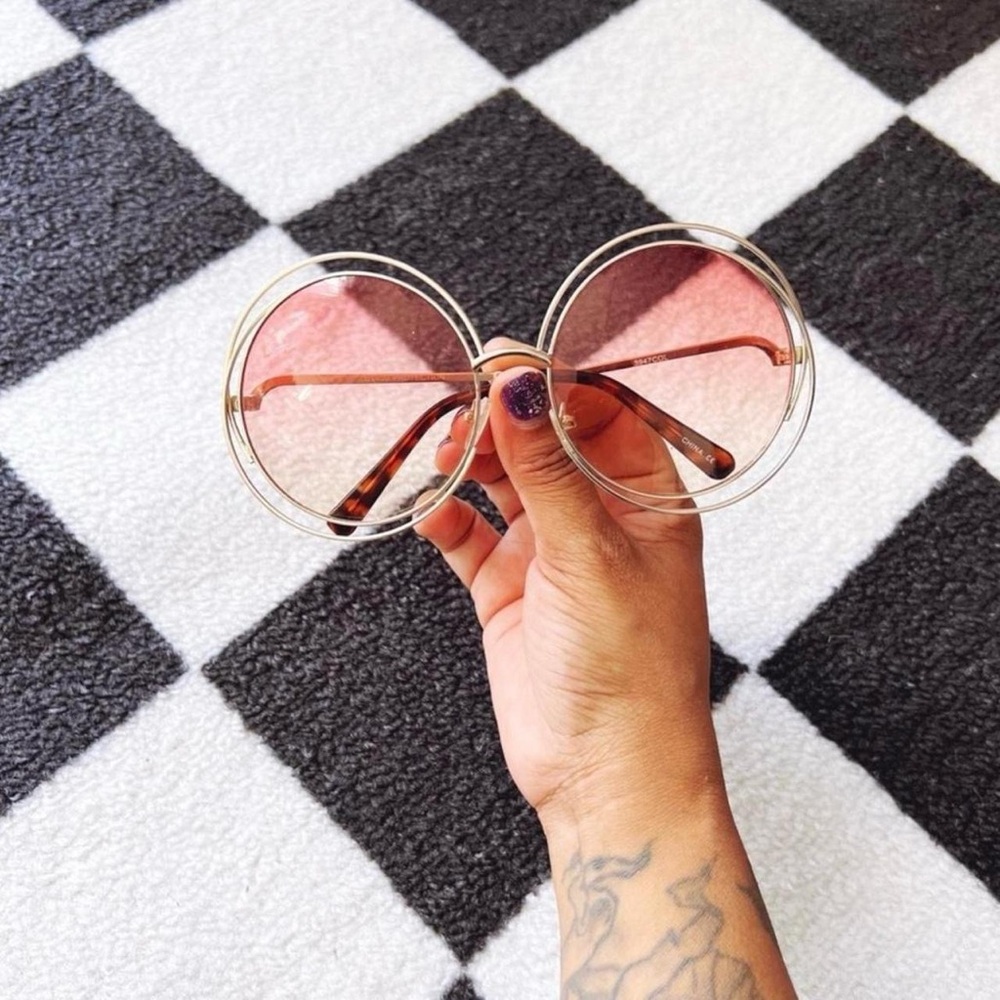 Vintage Style Oversized Round Sunglasses